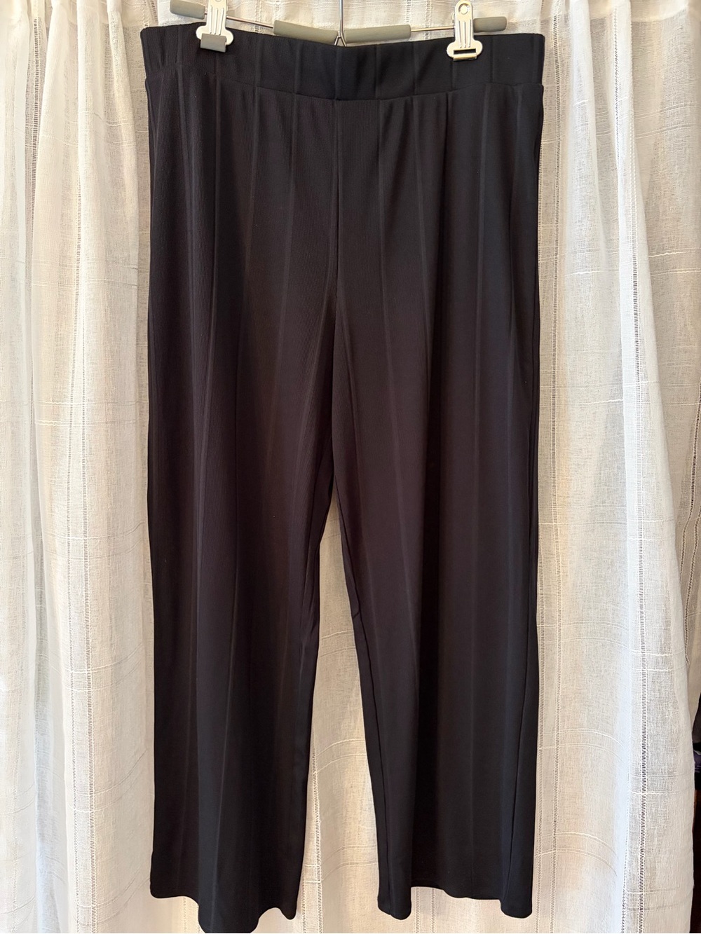 Alfani Black Wide-Leg Pull-On Pants size XL lightweight